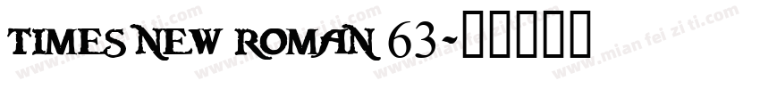 times new roman 63字体转换